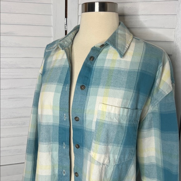 Wearable Art Flannel Shirt Music City Nashville Tennessee DIY Oversize Size M - Picture 5 of 10